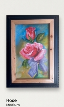 Velvet Bloom - Framed Rose Painting