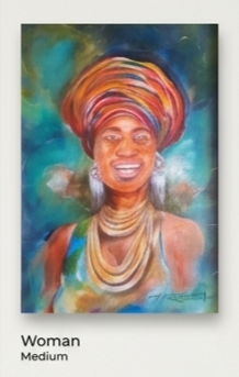 Radiant Joy – African Woman Portrait in Headwrap