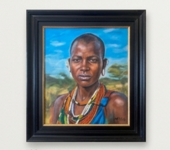 Daughter of the Savannah – Framed Samburu Maasai Portrait
